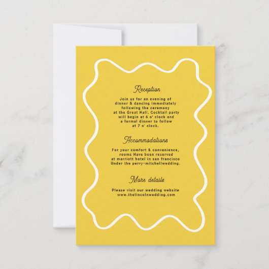 Vet Retro Funky Modern Wedding Enclosure kaart (Voorkant)