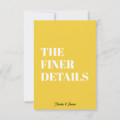 Vet Retro Funky Modern Wedding Enclosure kaart (Achterkant)