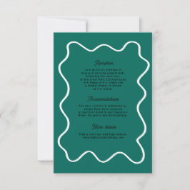 Vet Retro Funky Modern Wedding Enclosure kaart