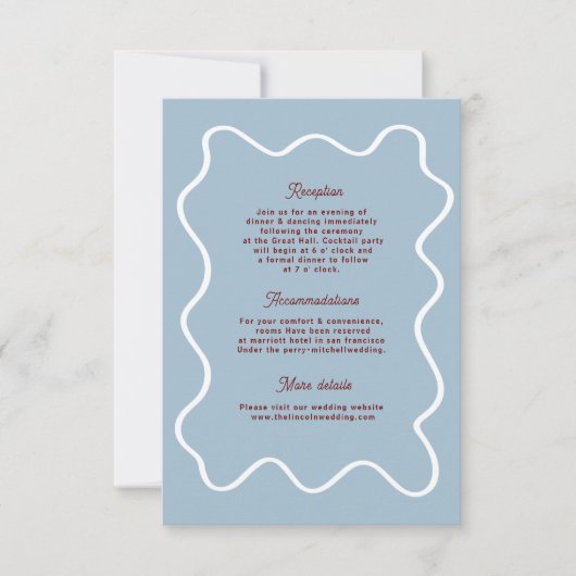 Vet Retro Funky Modern Wedding Enclosure kaart (Voorkant)