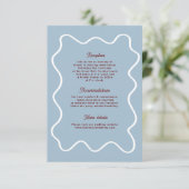Vet Retro Funky Modern Wedding Enclosure kaart (Staand voorkant)