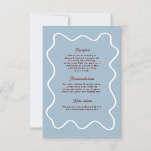 Vet Retro Funky Modern Wedding Enclosure kaart