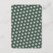 Vet Retro Groen Berg Bos Bruiloft Informatiekaartje (Achterkant)