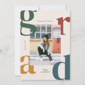 Vet Retro Klasse van 2024 Afstuderen Invitation Kaart (Voorkant)