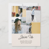 Vet Retro Klasse van 2024 Afstuderen Invitation Kaart (Achterkant)