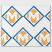 Vet Retro Metro M Logo Urban Transit Embleem Cadeaupapier (Vlak)