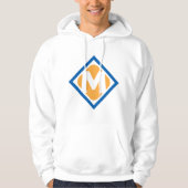 Vet Retro Metro M Logo Urban Transit Embleem Hoodie (Voorkant)