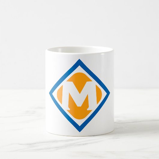 Vet Retro Metro M Logo Urban Transit Embleem Koffiemok