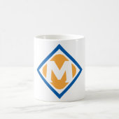 Vet Retro Metro M Logo Urban Transit Embleem Koffiemok (Center)