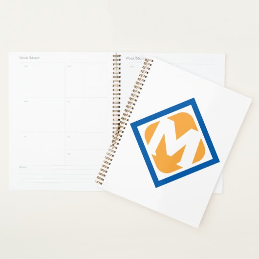 Vet Retro Metro M Logo Urban Transit Embleem Planner (Display)