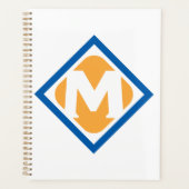 Vet Retro Metro M Logo Urban Transit Embleem Planner (Voorkant)