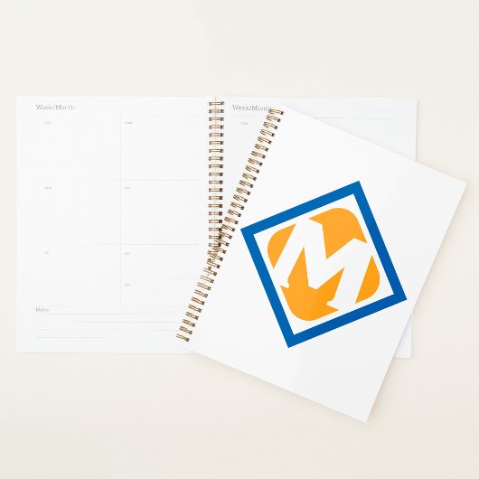 Vet Retro Metro M Logo Urban Transit Embleem Planner
