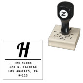 Vet Retro-Modern Retro Adres Rubberstempel (Gestempeld)