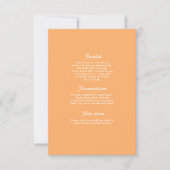 Vet Retro Modern sinaasappel Huwelijkssluiting kaa RSVP Kaartje (Voorkant)