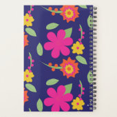 Vet Retro Monogram Bloem Neon Planner (Achterkant)