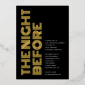 Vet Retro Monogram Repetitie Diner Folie Uitnodiging (Voorkant)