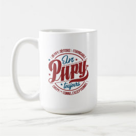 Vet Retro Papy Cirkel Typografie Koffiemok