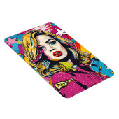 Vet Retro Pop Kunstportret Magneet (Rechterzijde)