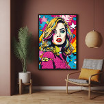 Vet Retro Pop Kunstportret Poster<br><div class="desc">Transformeer uw ruimte met "Bold Retro Pop Art Portrait", een opvallend en kleurrijk kunstwerk poster dat de essentie van de pop kunst vangt. Ideaal voor het toevoegen van een retro flair aan uw huis of kantoor, dit gedurfde portret is ideaal voor fans van de pop cultuur en hedendaags design. Laat...</div>