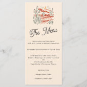 Vet Retro Saguaro Cactus Desert Landschap Bruiloft Menu (Voorkant)