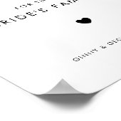 Vet Retro Script Hart Bruiloft Gereserveerd voor t Poster (Hoek)