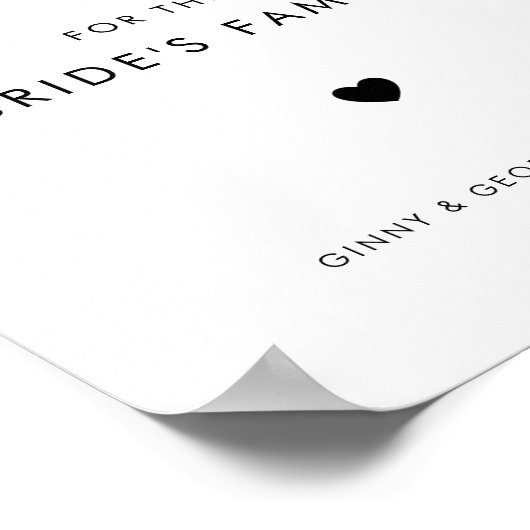 Vet Retro Script Hart Bruiloft Gereserveerd voor t Poster (Hoek)