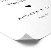 Vet Retro Script Liefde is Zoete Favor Trouwteken Poster (Hoek)