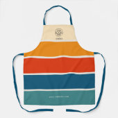 Vet Retro Stripe Logo Schort (Voorkant)