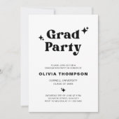 Vet Retro Type Boog Foto Afstuderen Uitnodiging (Voorkant)