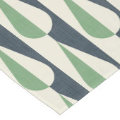 Vet retro water druppel groen en grijs lange tafelloper (Hoek)