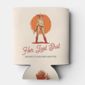 Vet Retro Western Cowgirl Bachelorette Blikjeskoeler (Achterkant)