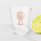 Vet Retro Western Cowgirl Bachelorette Shot Glas (Achterkant)