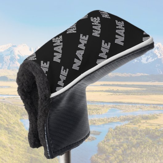 Vet Retromodern Naam of Woordpatroon Golfheadcover