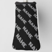 Vet Retromodern Naam of Woordpatroon Golfheadcover (Draai 90)