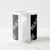 Vet Retromodern Naam of Woordpatroon Grote Koffiekop (Achterkant)