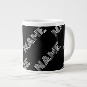 Vet Retromodern Naam of Woordpatroon Grote Koffiekop (Voorkant rechts)