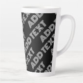 Vet Retromodern Naam of Woordpatroon Latte Mok (Rechts)