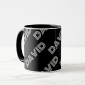 Vet Retromodern Naam of Woordpatroon Mok (Voorkant links)