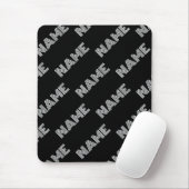 Vet Retromodern Naam of Woordpatroon Muismat (Met muis)