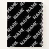 Vet Retromodern Naam of Woordpatroon Notitieboek (Achterkant)