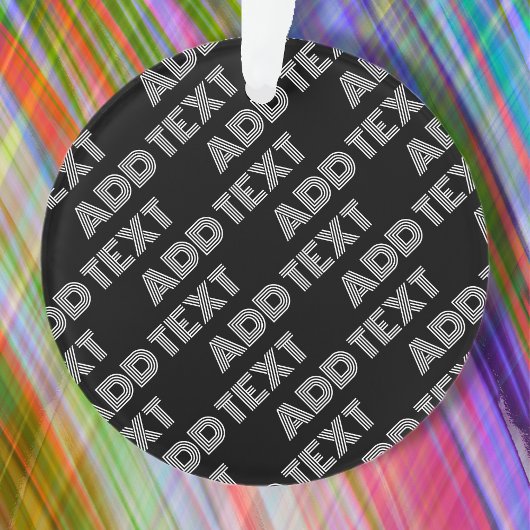 Vet Retromodern Naam of Woordpatroon Ornament