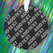 Vet Retromodern Naam of Woordpatroon Ornament