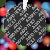 Vet Retromodern Naam of Woordpatroon Ornament