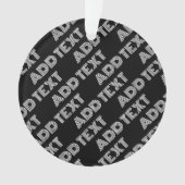 Vet Retromodern Naam of Woordpatroon Ornament (voorkant)