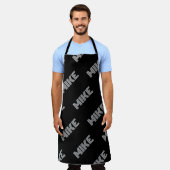 Vet Retromodern Naam of Woordpatroon Schort (Gedragen)