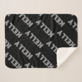 Vet Retromodern Naam of Woordpatroon Sherpa Deken (Voorkant (horizontaal))