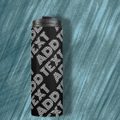 Vet Retromodern Naam of Woordpatroon Thermosbeker