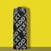 Vet Retromodern Naam of Woordpatroon Thermosbeker