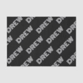 Vet Retromodern Naam of Woordpatroon Tissuepapier (Voorkant)