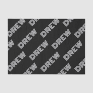 Vet Retromodern Naam of Woordpatroon Tissuepapier